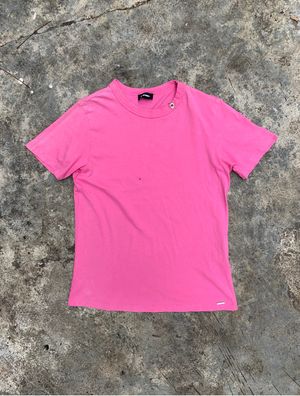 y2k Diesel Neck Ring Design Top Tee Pink