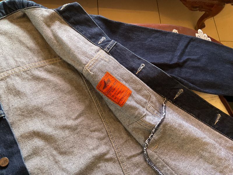 Denim Jacket Longsleeve Old Lea Clothing Orange Label, foto 4