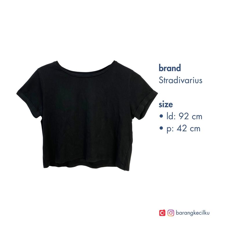 Stradivarius Black Crop Top, foto 2