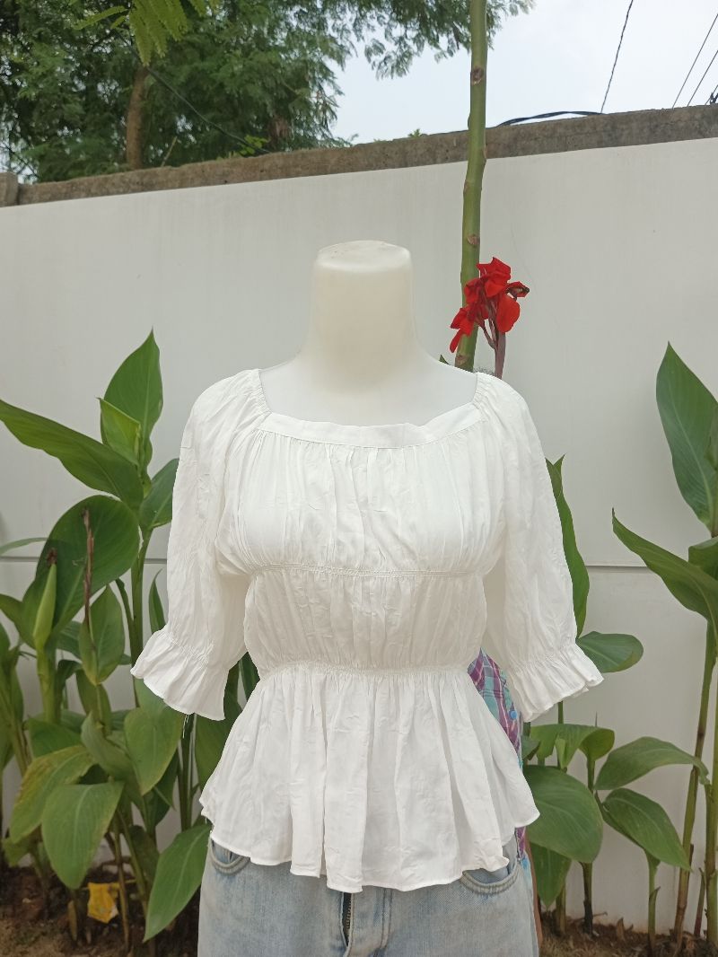Retro blouse karet keliling, foto 2