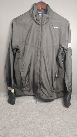 Jaket Nike Running Windbreaker Hitam Pria Ukuran M Original