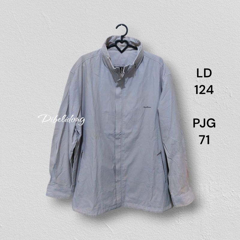 Jaket windbreaker abu polos indian, foto 2