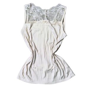 lace tank top white