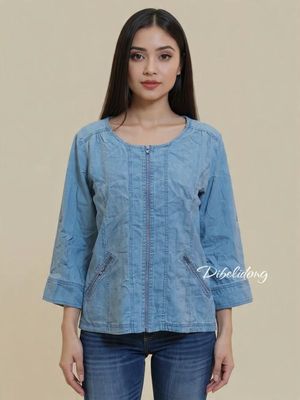 Jaket outer casual katun polos