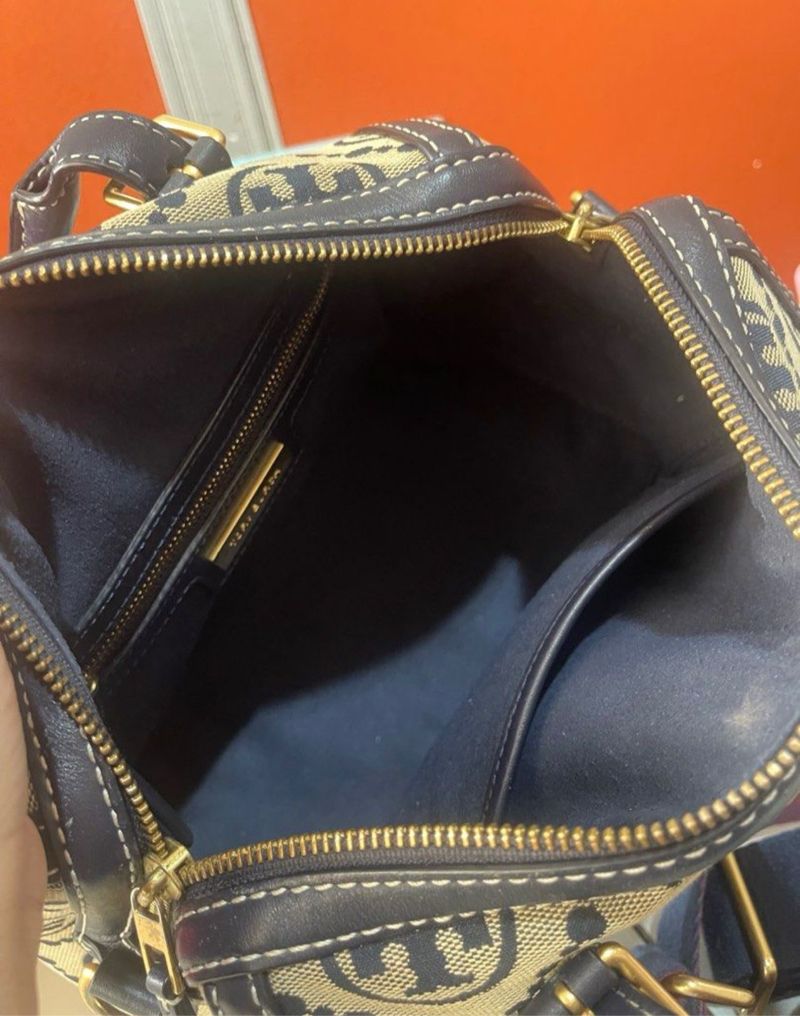 Tas Tory burch monogram jasquard navy original, foto 6