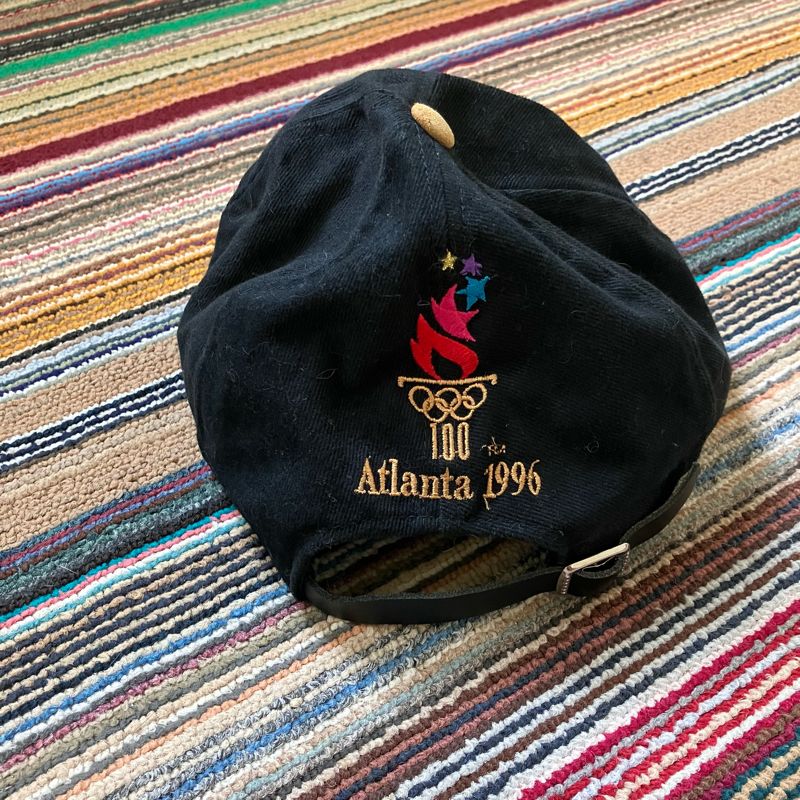 Vintage Olympic Atlanta 1996 leather strap hat, foto 3