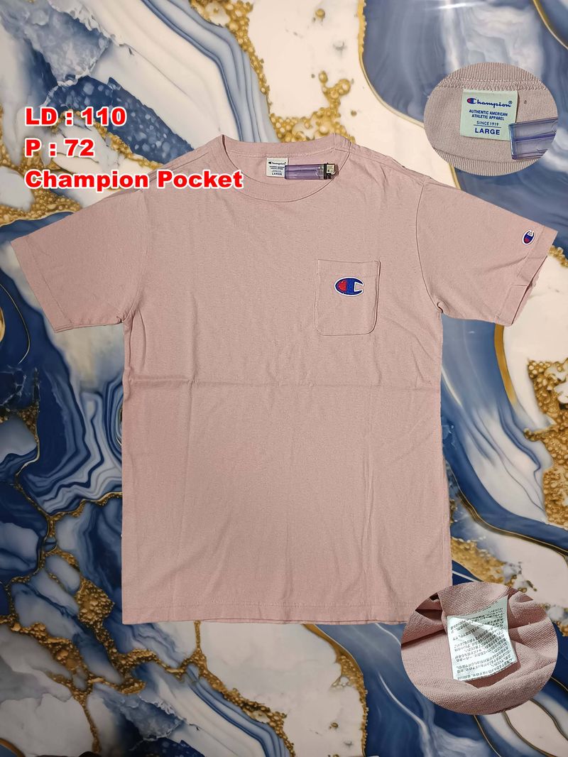 Kaos Champion Vintage Pocket Basic Second Original Preloved, foto 2