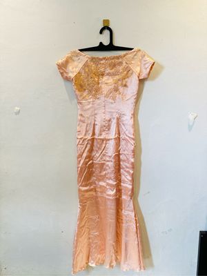 Peach Mermaid Bodycon Dress