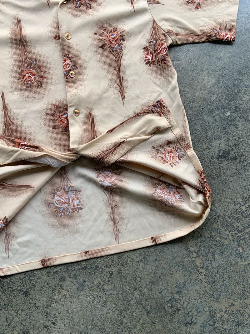 60-70’s Flower Stretchy Material Shirt, foto 7