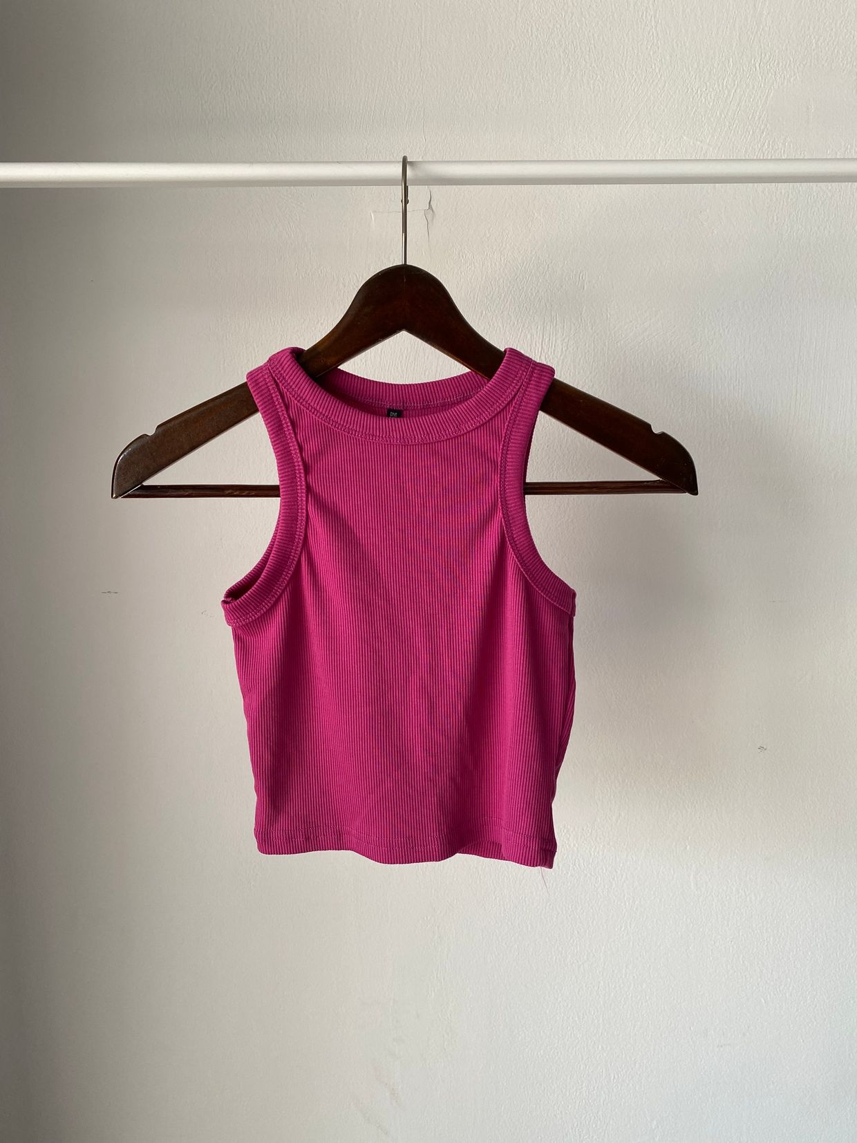 Casual Crop top Wanita pink