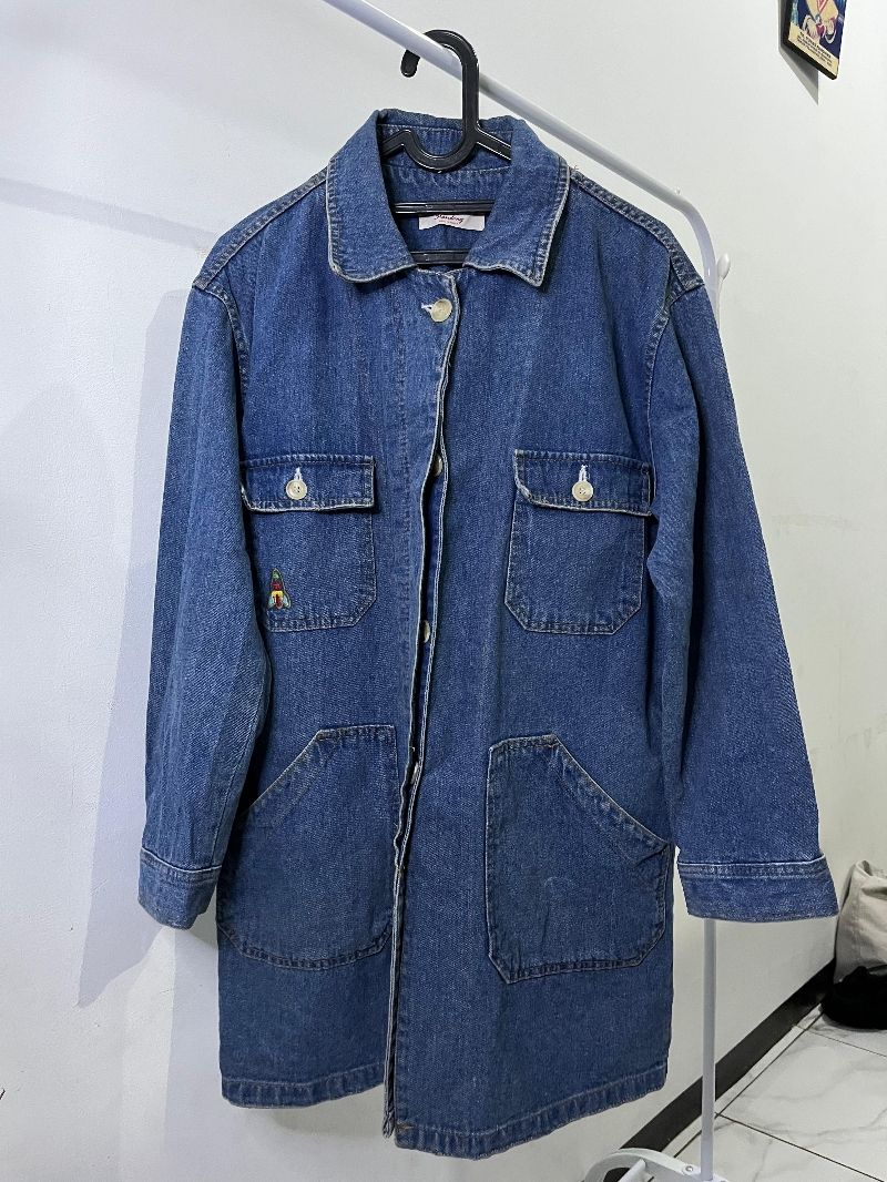Denim jacket - style midi dress, foto 2