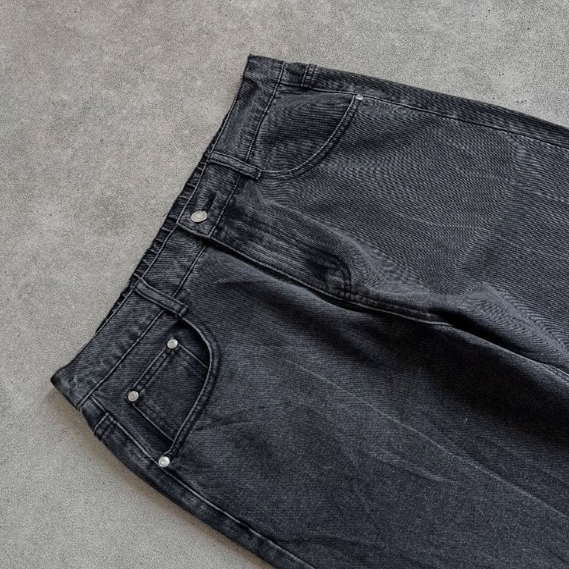 Basic longpants washed black jeans, Regular Fit, foto 4