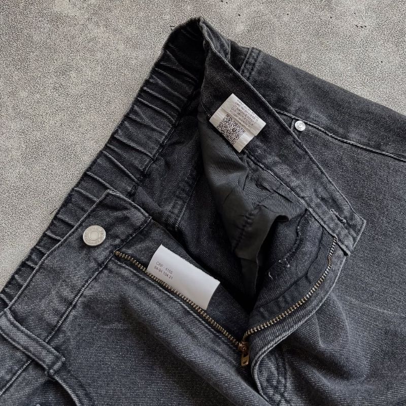 Basic longpants washed black jeans, Regular Fit, foto 5