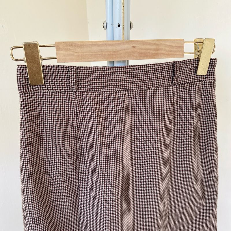 Brown Houndstooth Mermaid Skirt, foto 3