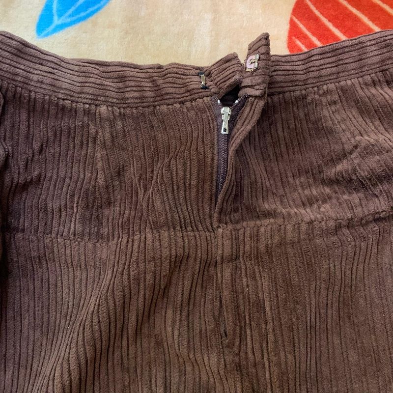 Rok corduroy coklat tua, foto 6