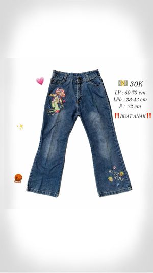 Embroidery Flare/Cutbray Jeans - [FOR KIDDY]