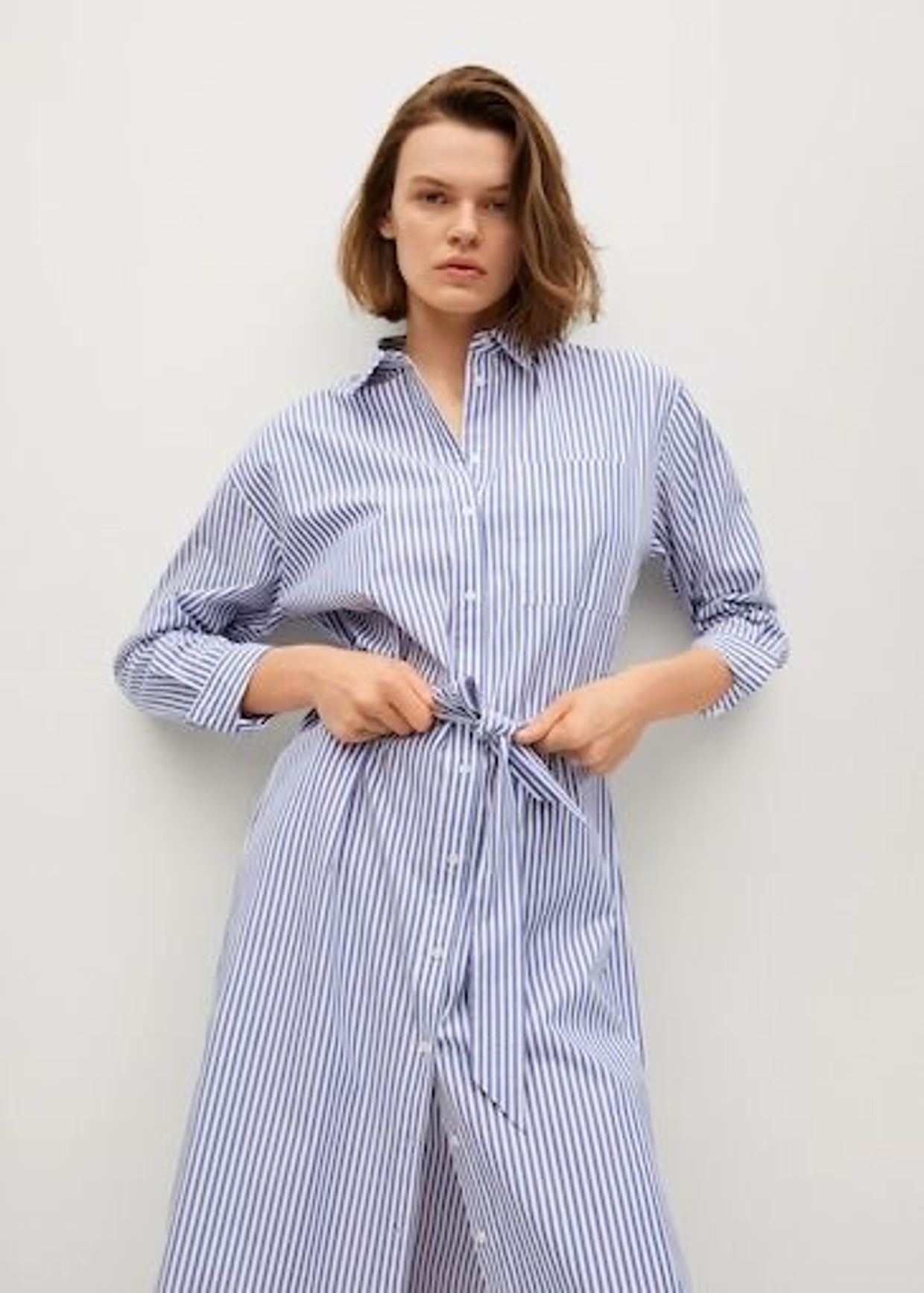 Loose strips shirt - dress kemeja