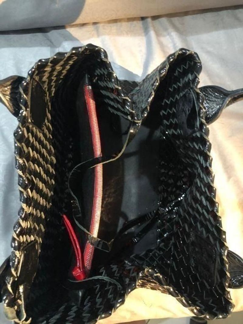 Large Black Glossy Square Handbag, foto 3