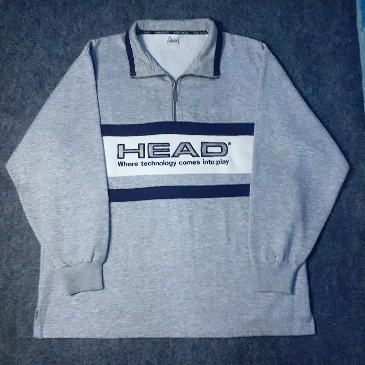 Head Vintage Casual Sweater Pria gray, foto 2