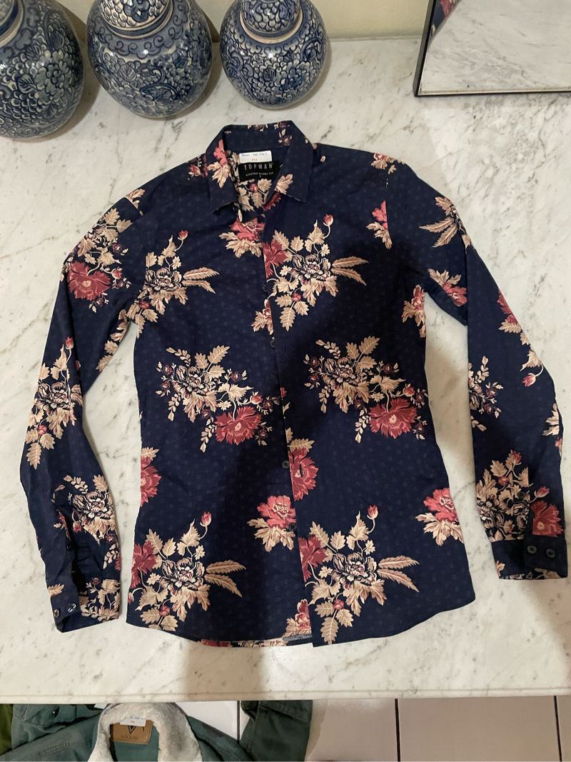 Navy Blue Floral Shirt, foto 2