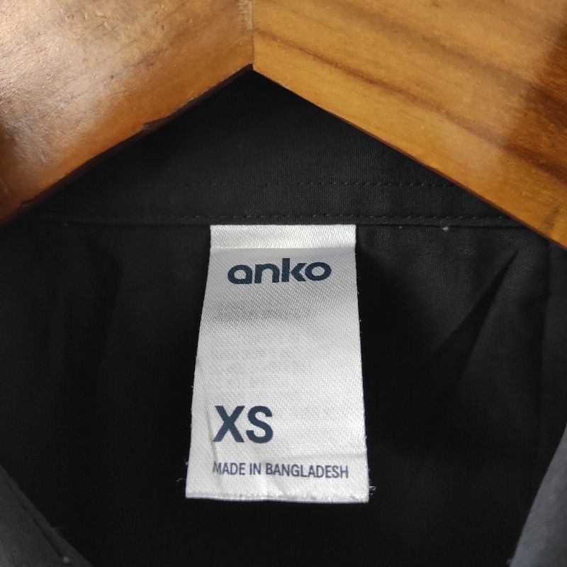 Anko kemeja hitam size S, foto 3