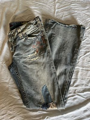Vintage y2k Low Rise Patchwork Jeans [ON HOLD]