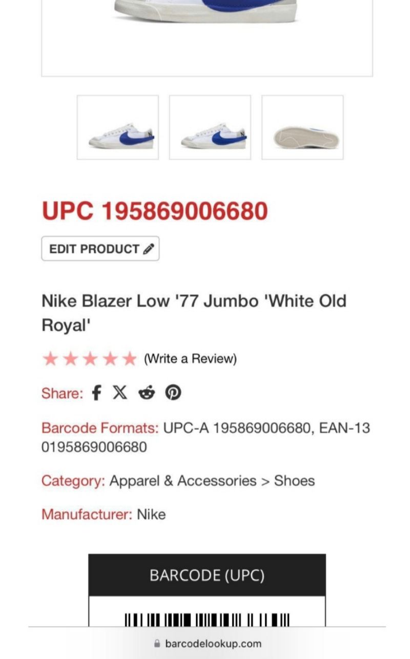sepatu nike blazer low 77 jumbo, foto 8