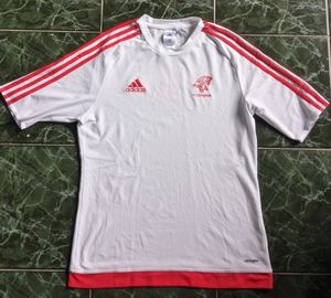 Adidas White Stripes Red