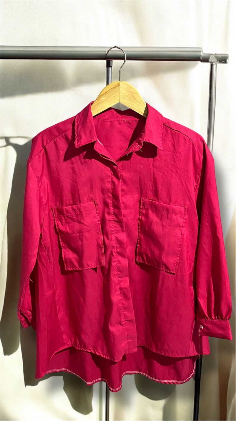Kemeja Oversize Hijab - Fuschia, foto 2
