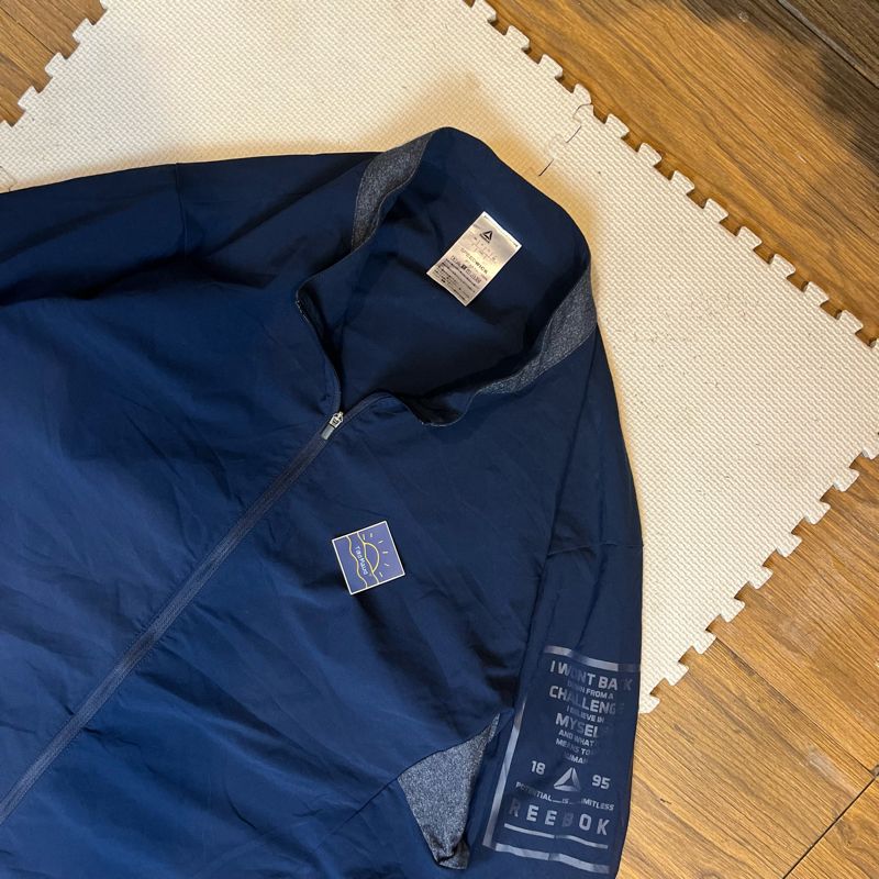 Reebok Speedwick Stretchy Blue Navy Running Track Jacket, foto 5