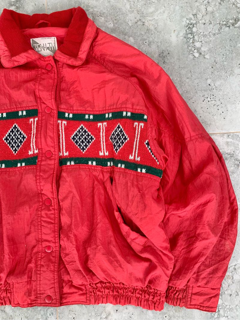 Vintage Zenith Red Gemoteric Bomber Jacket, foto 3