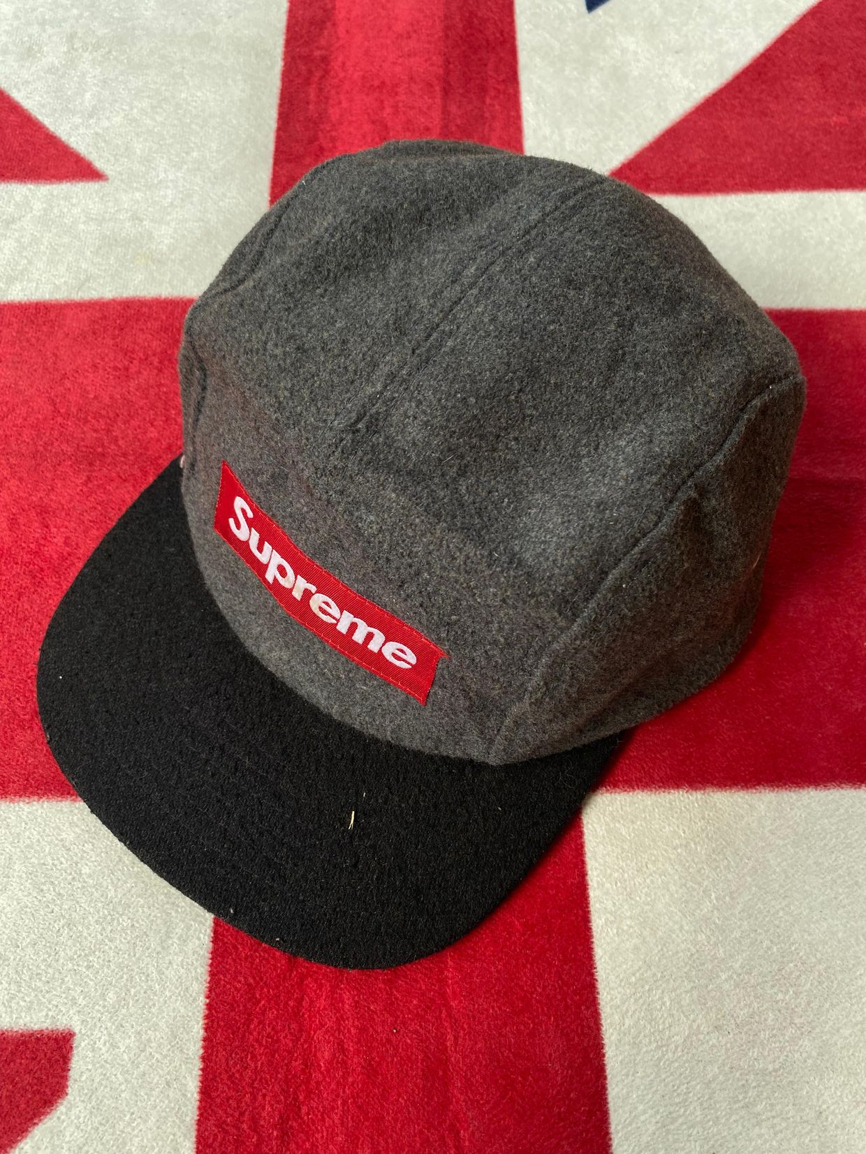 Supreme Vintage Streetwear Hat Pria black gray