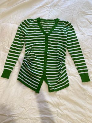 cardigan stripe hijau thrift