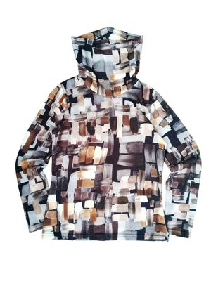 Monica braghini high neck full pattern long sleeve t shirt