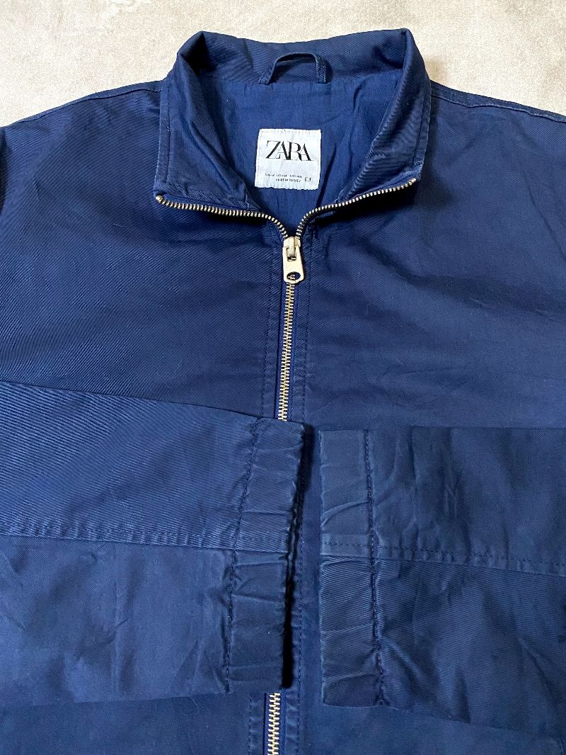 Zara Casual Harrington jacket Pria navy, foto 4