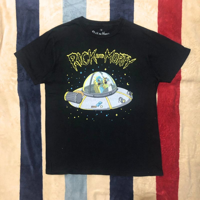 Rick and Morty Adult Swim Spaceship T-Shirt Preloved