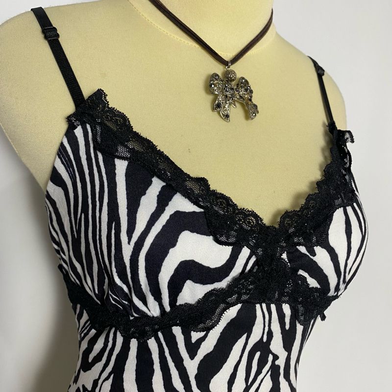 Tanktop Lace Cami Animal Print, foto 3