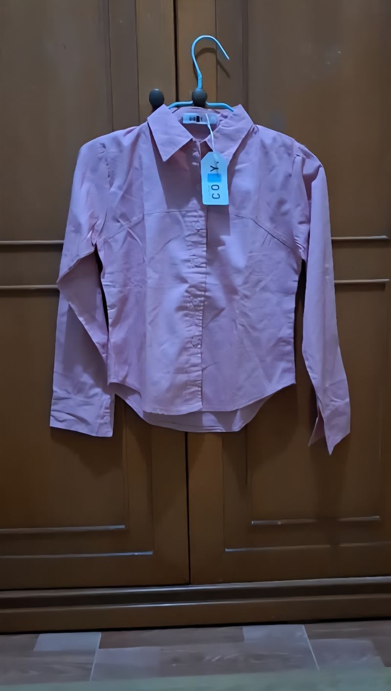 Kemeja crop pink, foto 2