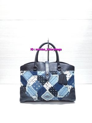 COACH - Mercer Satchel in Canyon Quilt Denim