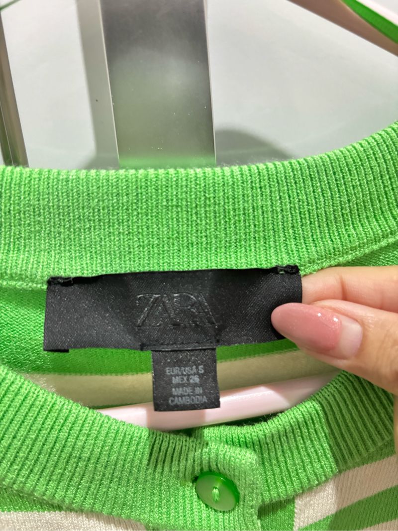 Cardigan stripe green color, foto 2