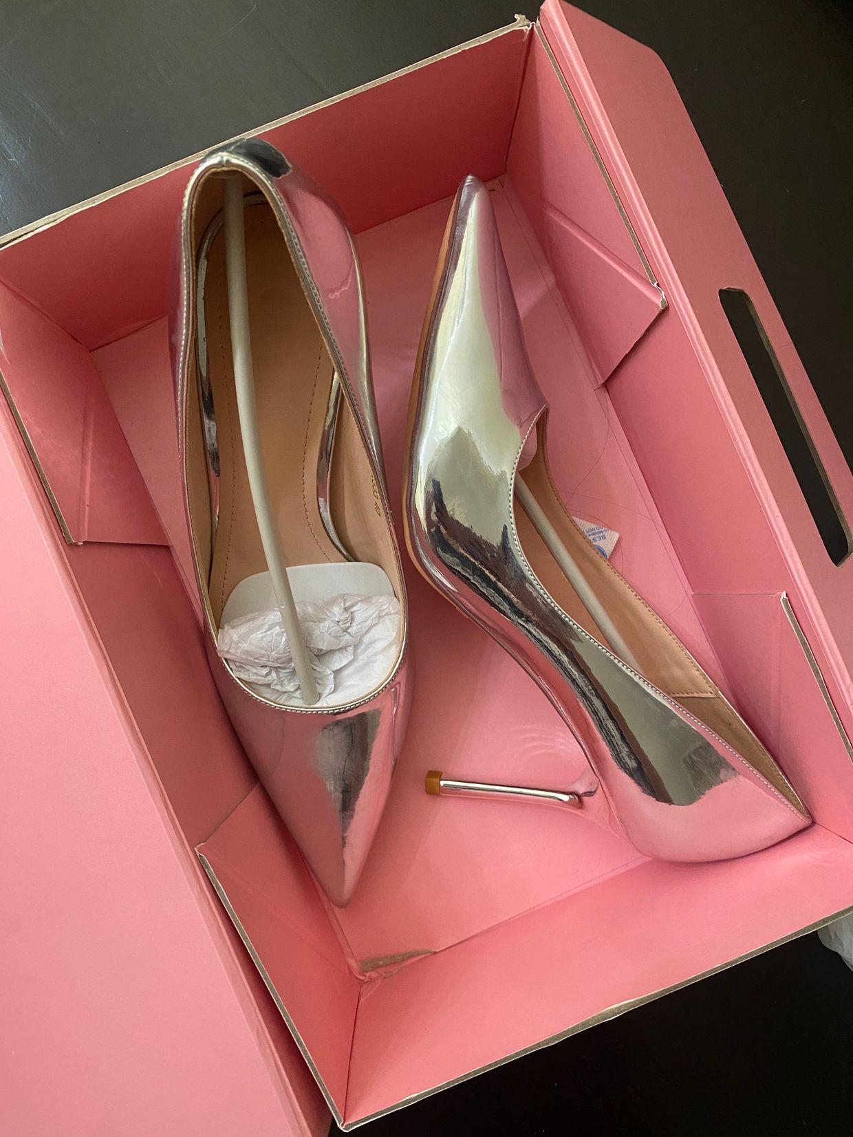Y2K Luxury Heels Wanita silver, foto 4
