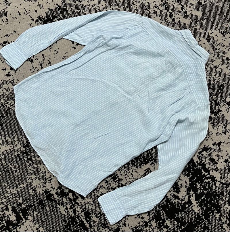 KEMEJA UNIQLO STRIPPED LINEN, foto 4