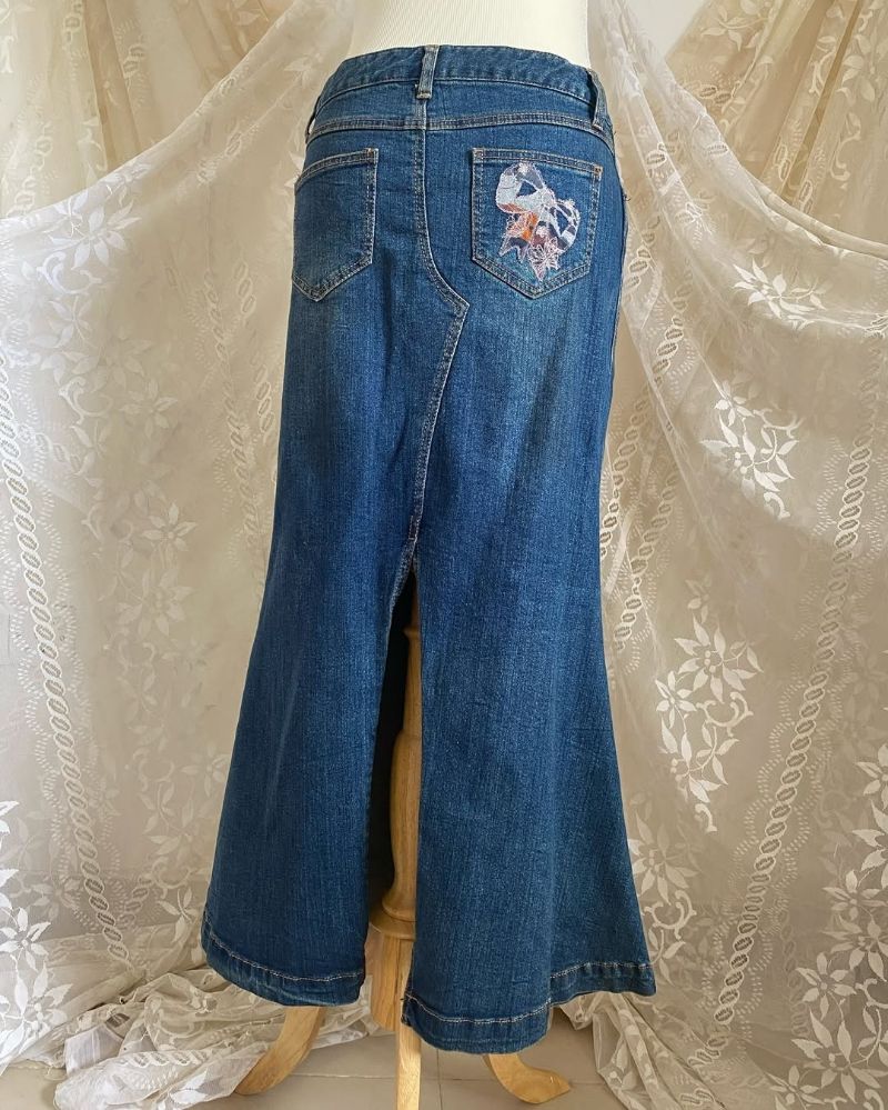 Embroidery skirt jeans, foto 5