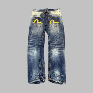 Evisu genes pecah pola fit's selvedge acent's