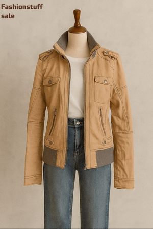 Jaket high neck Bershka