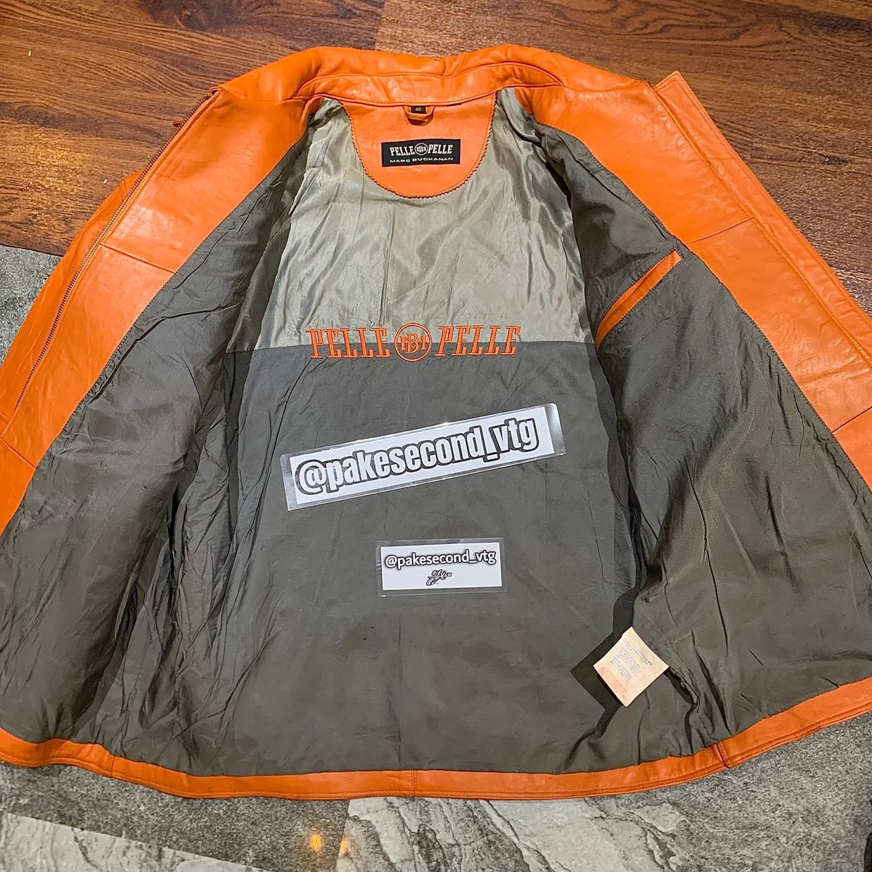 Pelle Pelle Y2K Leather jacket Pria orange, foto 7