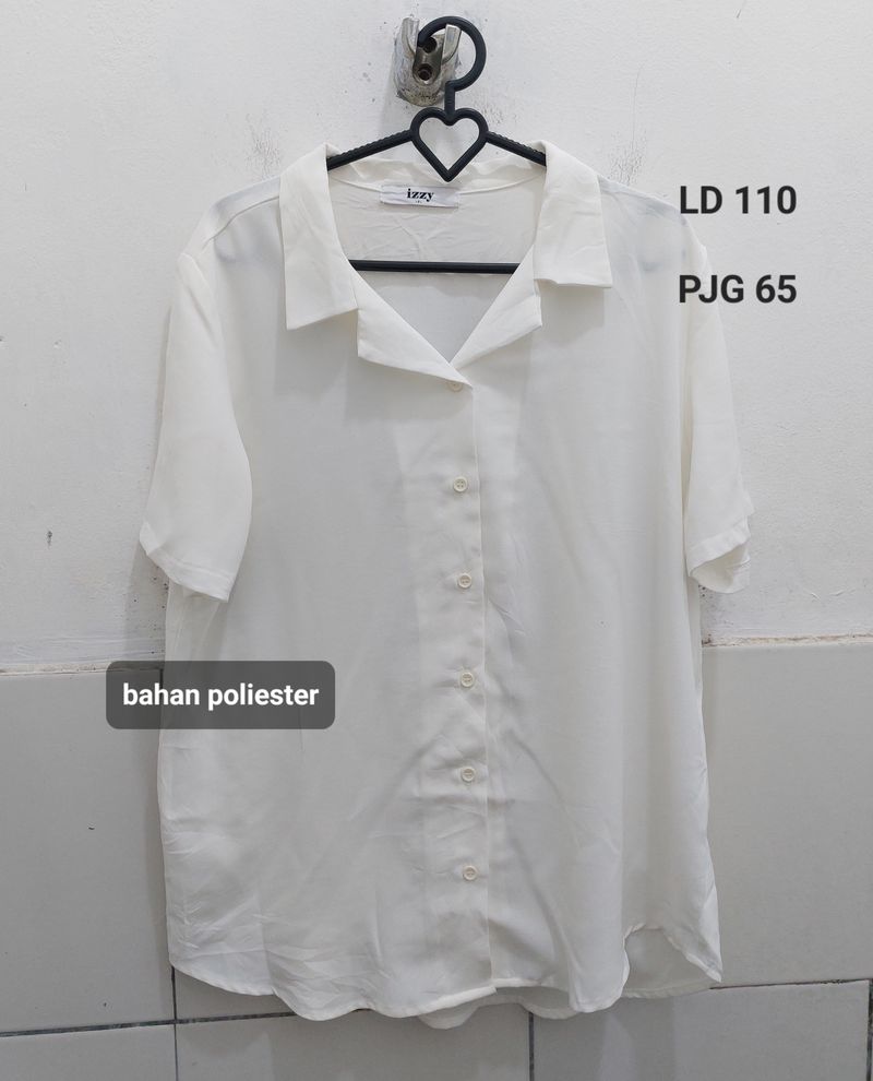 Kemeja pendek putih izzy, foto 2