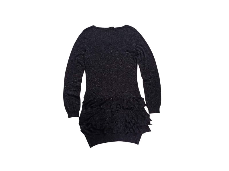 Bcbg Maxazria metallic black ruffle dress, foto 4