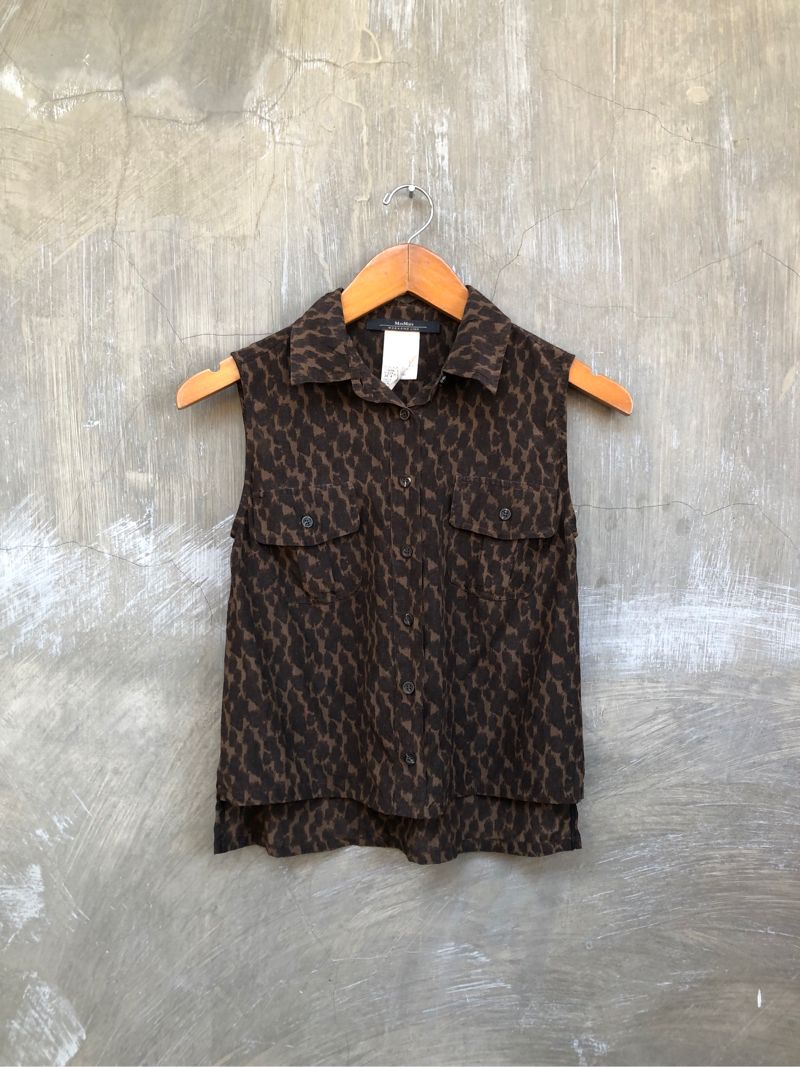 Max Mara Leopard Sleeveless Tops, foto 6