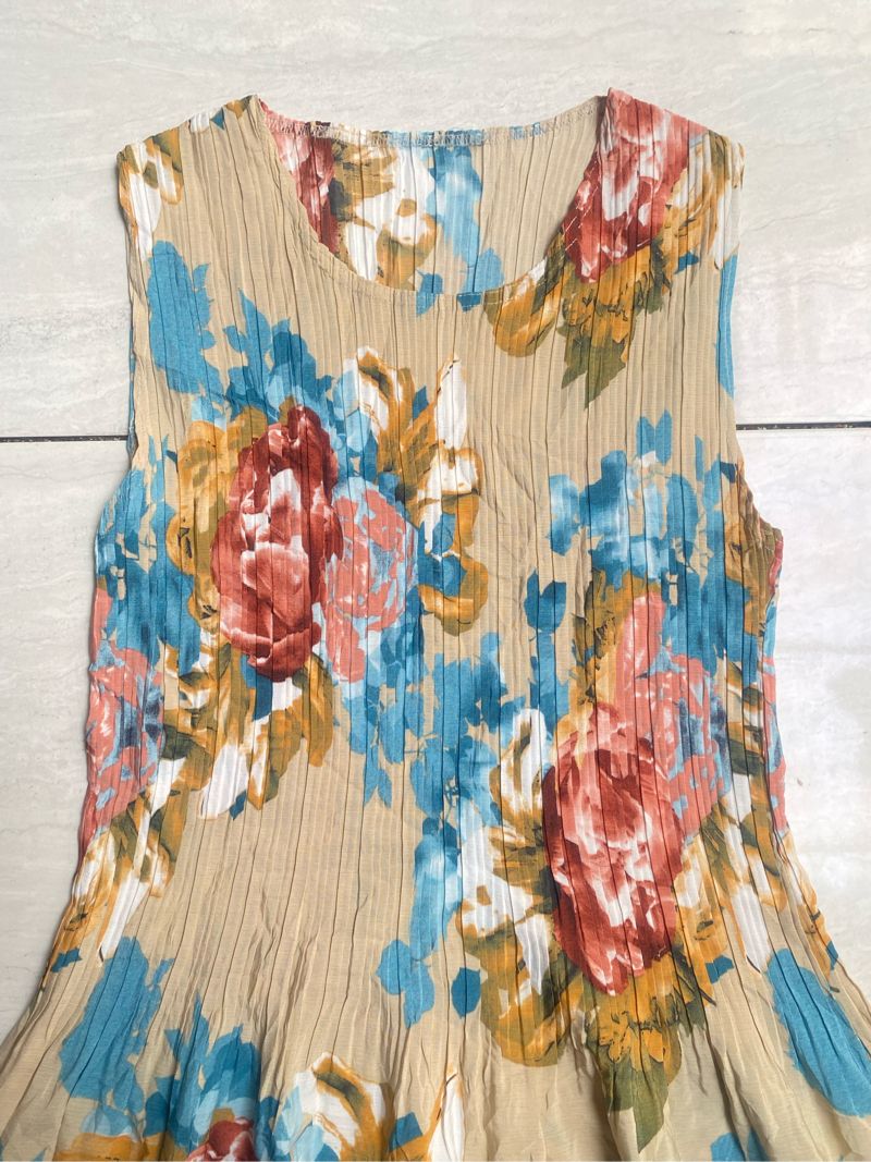 ZERO Flower Motive Pleats Dress, foto 6